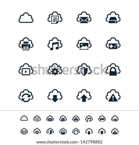 Cloud computing icons