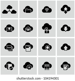 Cloud Computing Icons Set.