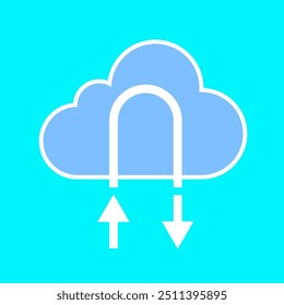Cloud Computing icons. Cloud storage and Network Vector icon