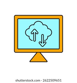cloud computing icons  symbol vector elements for infographic web