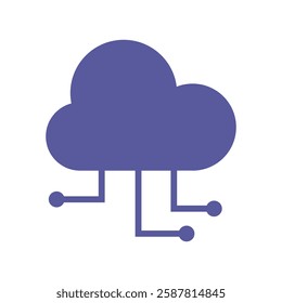 Cloud computing illustrated in vector