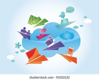 Cloud computing illustration