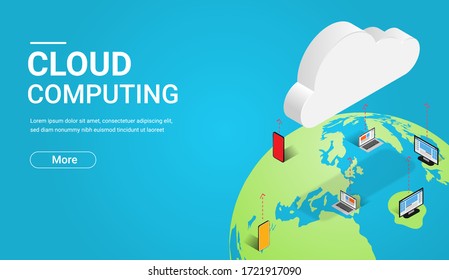 Cloud computing illustration some Elements of this image furnished by NASA