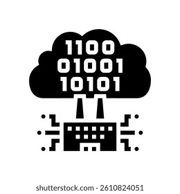 cloud computing industry 5 glyph icon vector. cloud computing industry 5 sign. isolated symbol illustration