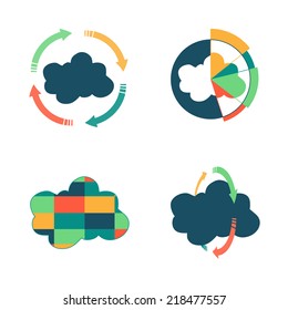 Cloud computing info-graphic elements