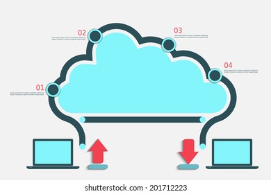 Cloud computing infographic vector illustration. Eps10 vector illustration