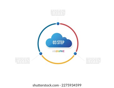 cloud computing infographics. Vector circle pie chart with 3, 4, 5, 6, 7, 8, 9, 10 steps, options, processes, Vector diagrams.