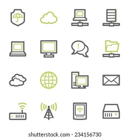Cloud computing & internet icons set