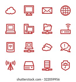 Cloud computing & internet icons set