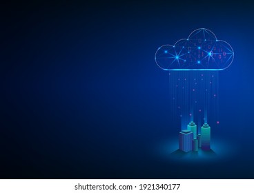 Cloud computing and Internet of things concept.