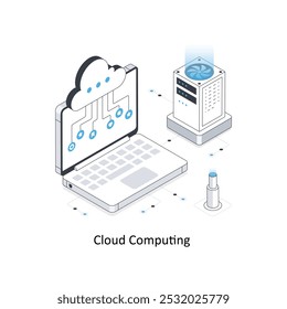 Cloud Computing isometric stock illustration. EPS File stock illustration