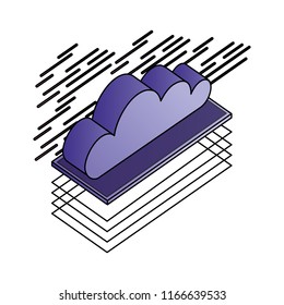 cloud computing isometric storage data