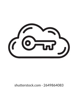 Cloud Computing with Key Icon for Security and Access