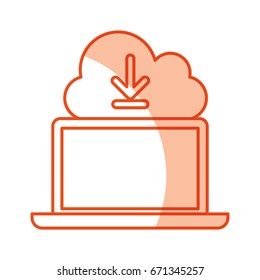 cloud computing with laptop computer