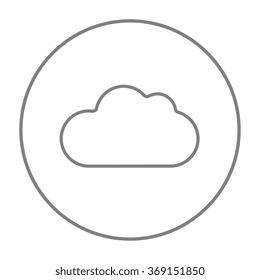 Cloud computing line icon.
