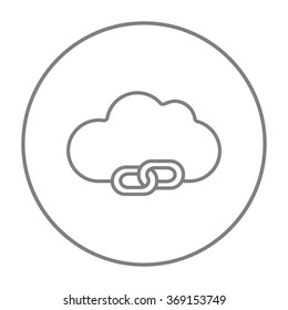 Cloud computing line icon.