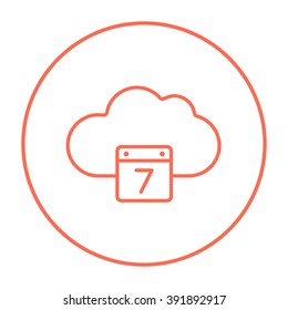 Cloud computing line icon.