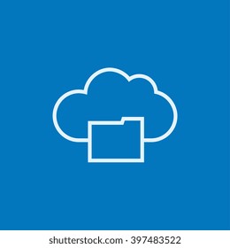 Cloud computing line icon.