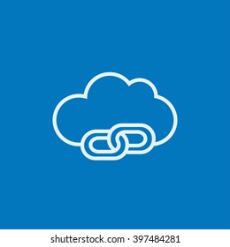 Cloud computing line icon.