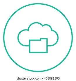 Cloud computing line icon.