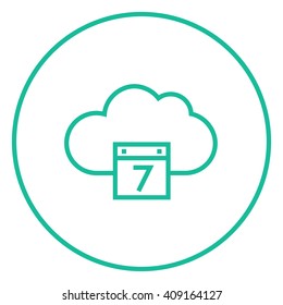 Cloud computing line icon.