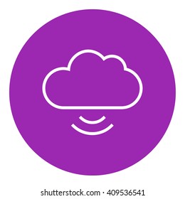 Cloud computing line icon.