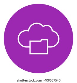 Cloud computing line icon.