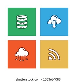 CLOUD COMPUTING LINE ICON SET
