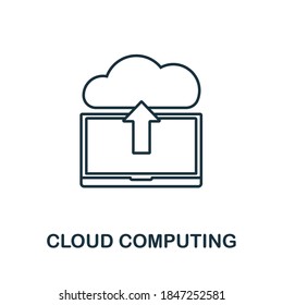 Cloud Computing line icon. Simple element from digital disruption collection. Outline Cloud Computing icon element.