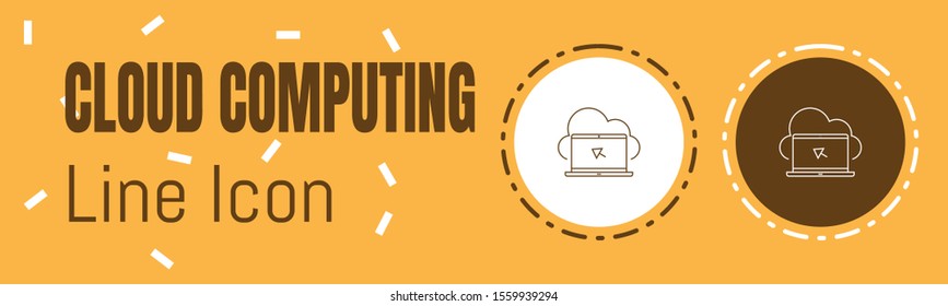 Cloud Computing Line icon. Useful Graphic elements for All Kinds of Designing Work.