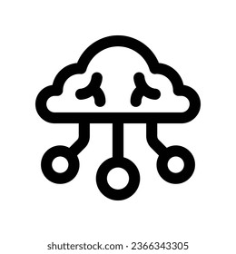 cloud computing line icon. vector icon for your website, mobile, presentation, and logo design.