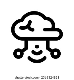 cloud computing line icon. vector icon for your website, mobile, presentation, and logo design.