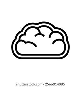 cloud computing line icon vector. cloud computing sign. isolated contour symbol black illustration