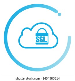 Cloud computing lock icon isolated, Security, safety, protection concept, ssl icon, flat icon