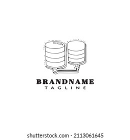 cloud computing logo cartoon icon design template black modern isolated vector illustration