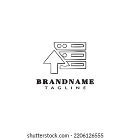 cloud computing logo cartoon icon design template black modern isolated vector illustration