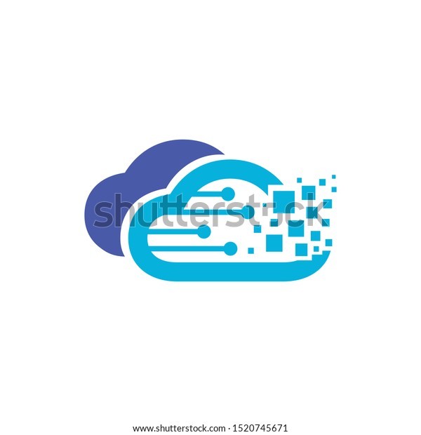 Cloud Computing Logo Design Vector Template Stock Vector (Royalty Free ...