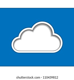 Cloud computing logo template. Vector illustration