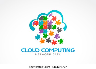 Cloud Computing Logo. Vector Illustration