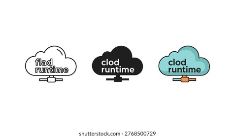 Cloud computing logos with runtime icons