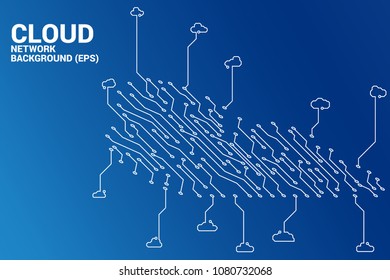 Cloud computing network  circuit line concept