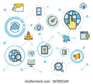 cloud computing and network concept