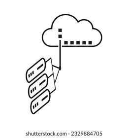 Cloud computing network concept. Demand availability of computer system. Vector illustration. EPS 10.