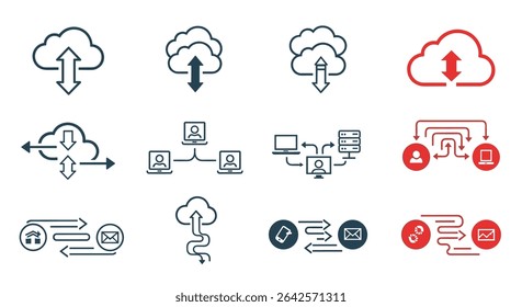 Cloud Computing Network Data Connection Technologies Server Client Infrastructure Solutions Information Technology
