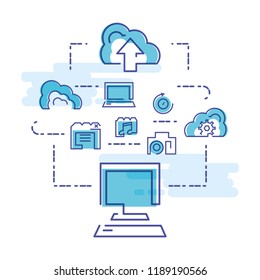 cloud computing network with desktop