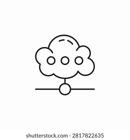 cloud computing network icon sign vector