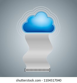 Cloud computing and networking design concept, Data sharing concept design.