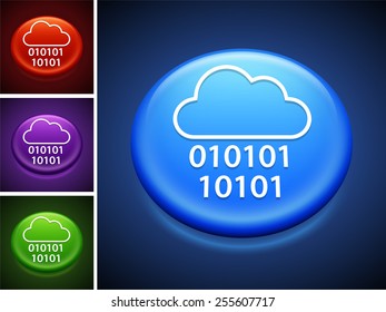Cloud Computing on Blue Round Buttons