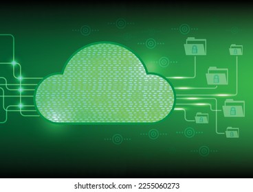 Cloud computing online storage connection technology data in file. Data protected 