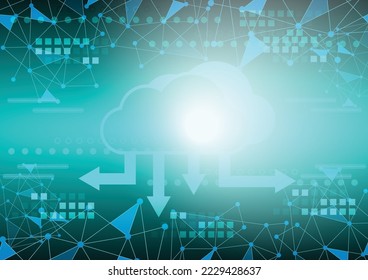 Cloud computing online storage. Future modern internet business technology.